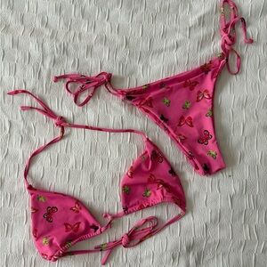 Source Unknown Pink Butterfly Bikini